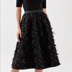 Textured Midi Skirt with Pockets